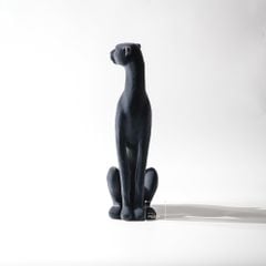 Tượng Báo Nâu Hình Đốm Nhung Ngồi Sang Trọng