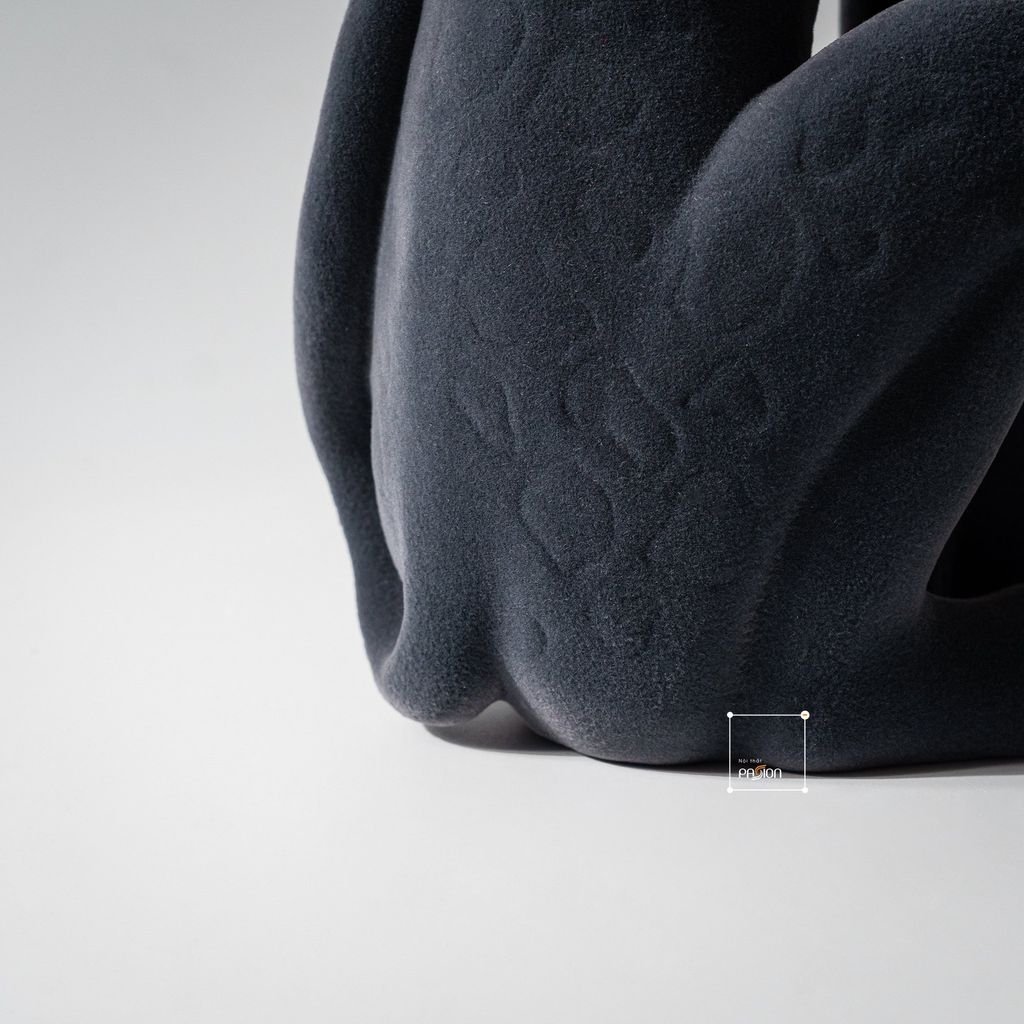 Tượng Báo Nâu Hình Đốm Nhung Ngồi Sang Trọng