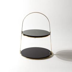 Kệ Trang Trí Bàn Tiệc Đựng Trang Sức 2 Tầng Sang Trọng