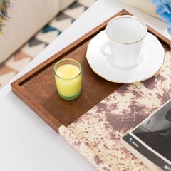 Khay Da In Phối Lông Ngựa Trang Trí Cao Cấp