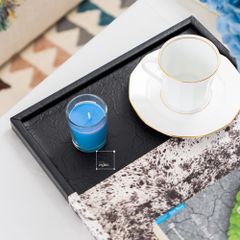 Khay Da In Phối Lông Ngựa Trang Trí Cao Cấp