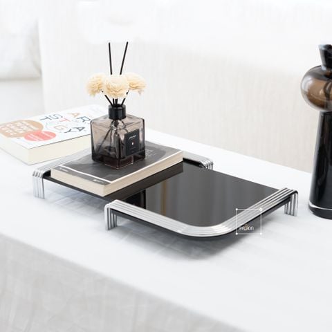 Khay Trang Trí Kim Loại Hình Gợn Sóng Sáng Tạo