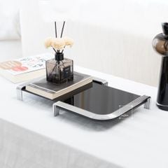 Khay Trang Trí Kim Loại Hình Gợn Sóng Sáng Tạo