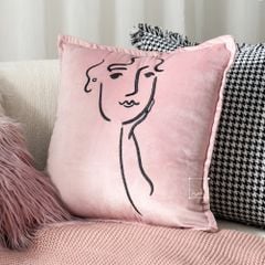 Vỏ Gối Tựa Lưng Trang Trí Sofa Họa Tiết Houndstooth kết hợp Gradient rối