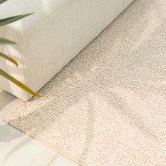 Thảm Lông Sợi Dệt Sợi Đan Kells Tông Nâu Trắng Phong Cách Mộc