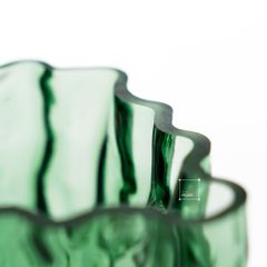 Bình Hoa Thủy Tinh Vuông Vân Sông Băng