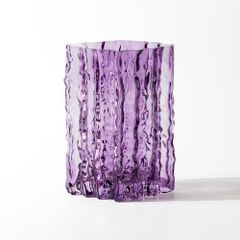 Bình Hoa Thủy Tinh Vuông Vân Sông Băng