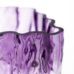 Bình Hoa Thủy Tinh Vuông Vân Sông Băng