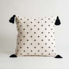 Vỏ Gối Tựa Lưng Sofa Linen Cotton Bohemian Tua Rua