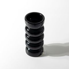 Bình Hoa Gốm Sứ Phong Cách Tối Giản Kiểu Sóng Xếp Sọc