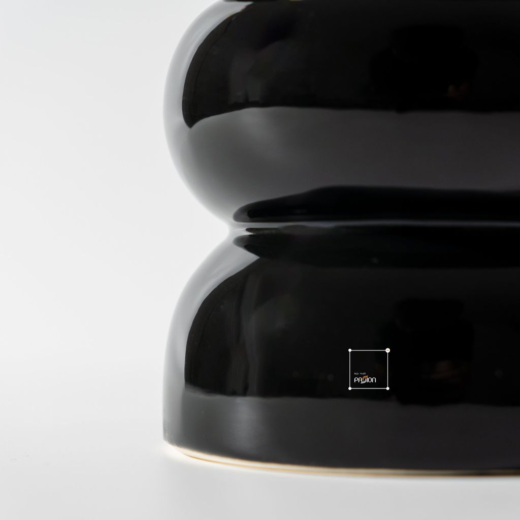 Bình Hoa Gốm Sứ Phong Cách Tối Giản Kiểu Sóng Xếp Sọc