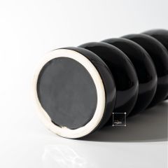 Bình Hoa Gốm Sứ Phong Cách Tối Giản Kiểu Sóng Xếp Sọc