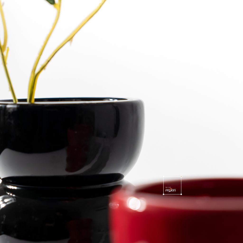 Bình Hoa Gốm Sứ Phong Cách Tối Giản Kiểu Sóng Xếp Sọc