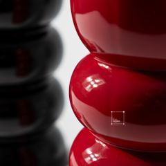 Bình Hoa Gốm Sứ Phong Cách Tối Giản Kiểu Sóng Xếp Sọc