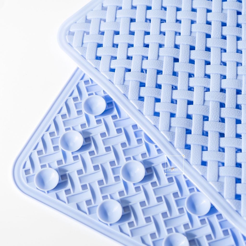 Thảm Nhựa Chống Trượt Nhà Tắm PVC Kết Cấu Đan Chéo Có Đế Hút Mềm Mại