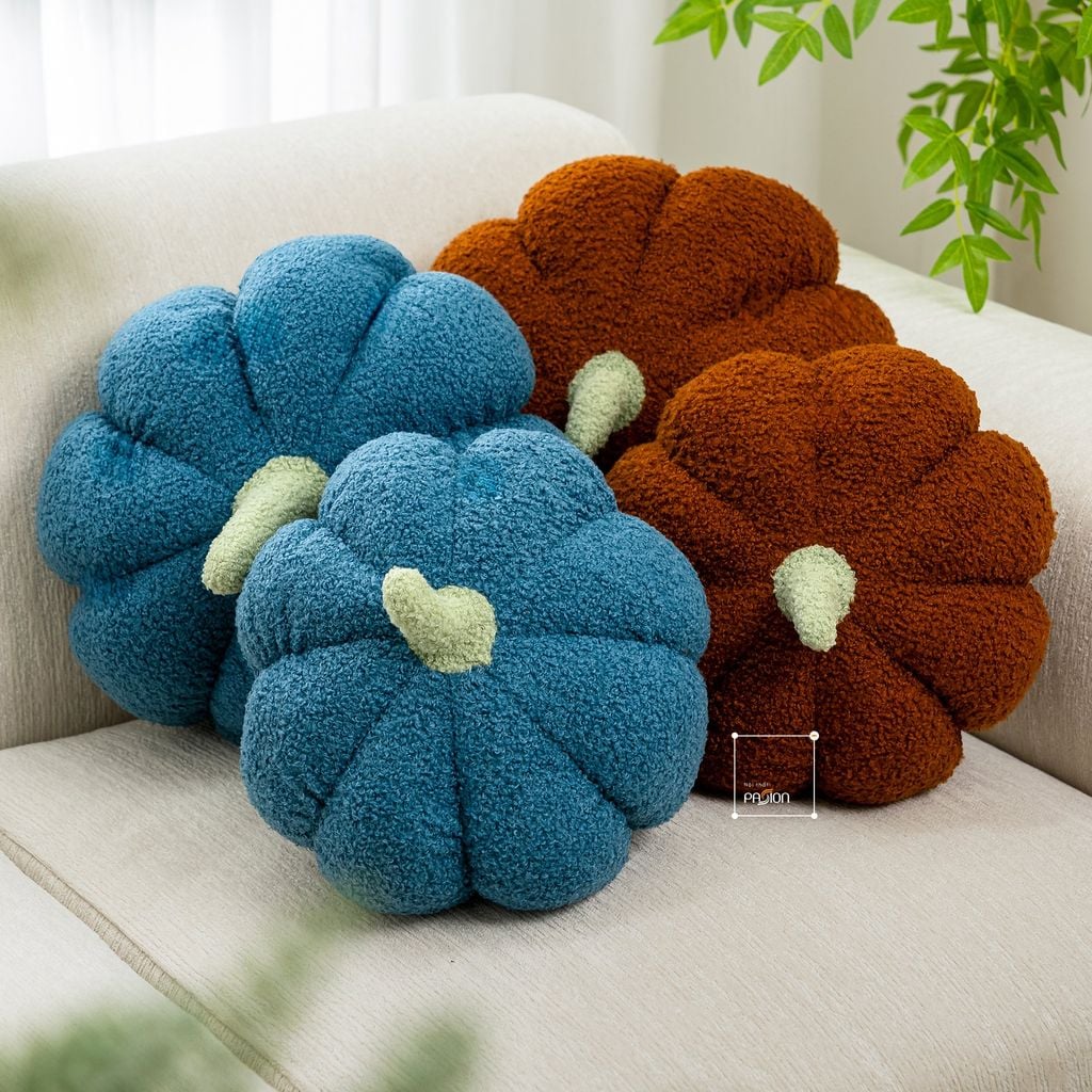 Gối Đệm Bí Ngô Tựa Lưng Trang Trí Phòng Ngủ Phòng Khách