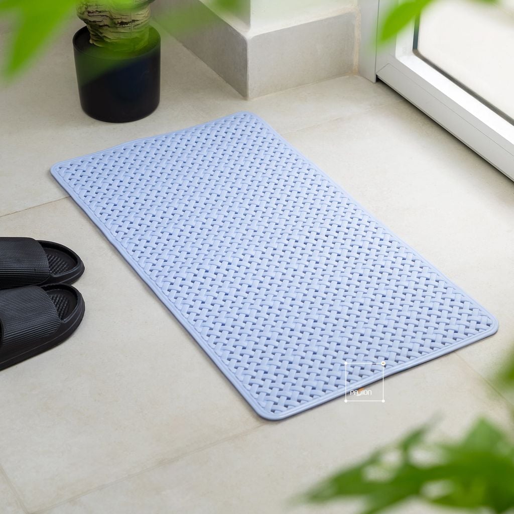 Thảm Nhựa Chống Trượt Nhà Tắm PVC Kết Cấu Đan Chéo Có Đế Hút Mềm Mại