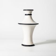 Bình Hoa Gốm Kiểu Pháp Phối Vòng Đen Sang Trọng