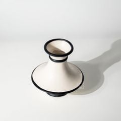 Bình Hoa Gốm Kiểu Pháp Phối Vòng Đen Sang Trọng