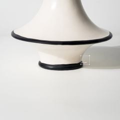 Bình Hoa Gốm Kiểu Pháp Phối Vòng Đen Sang Trọng