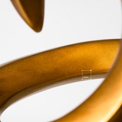 Tượng Nghệ Thuật Sơn Bóng Nâu Hình Sóng Xoáy Điêu Khắc