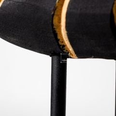 Tượng Decor Trang Trí Sảnh Vòng Xoáy Đen Viền Vàng Phong Cách Vintage
