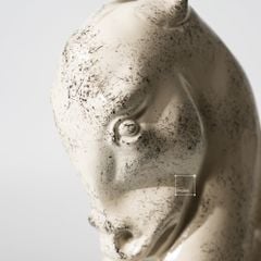 Tượng Ngựa Bằng Nhựa Cây Sơn Bóng Nhũ Phong Cách Vintage