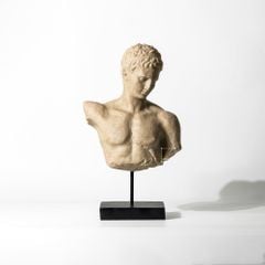 Tượng Điêu Khắc Hình Nam Bán Thân Vintage Kiểu Pháp