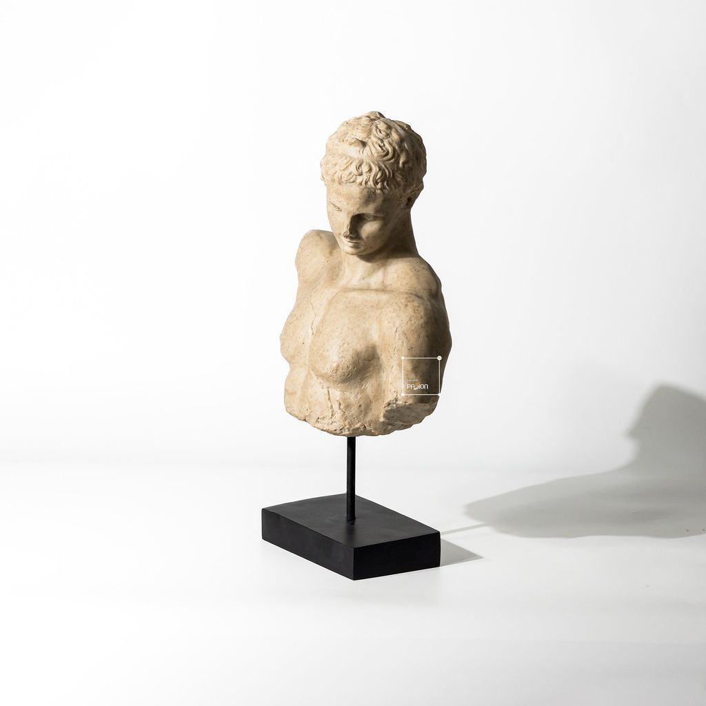 Tượng Điêu Khắc Hình Nam Bán Thân Vintage Kiểu Pháp