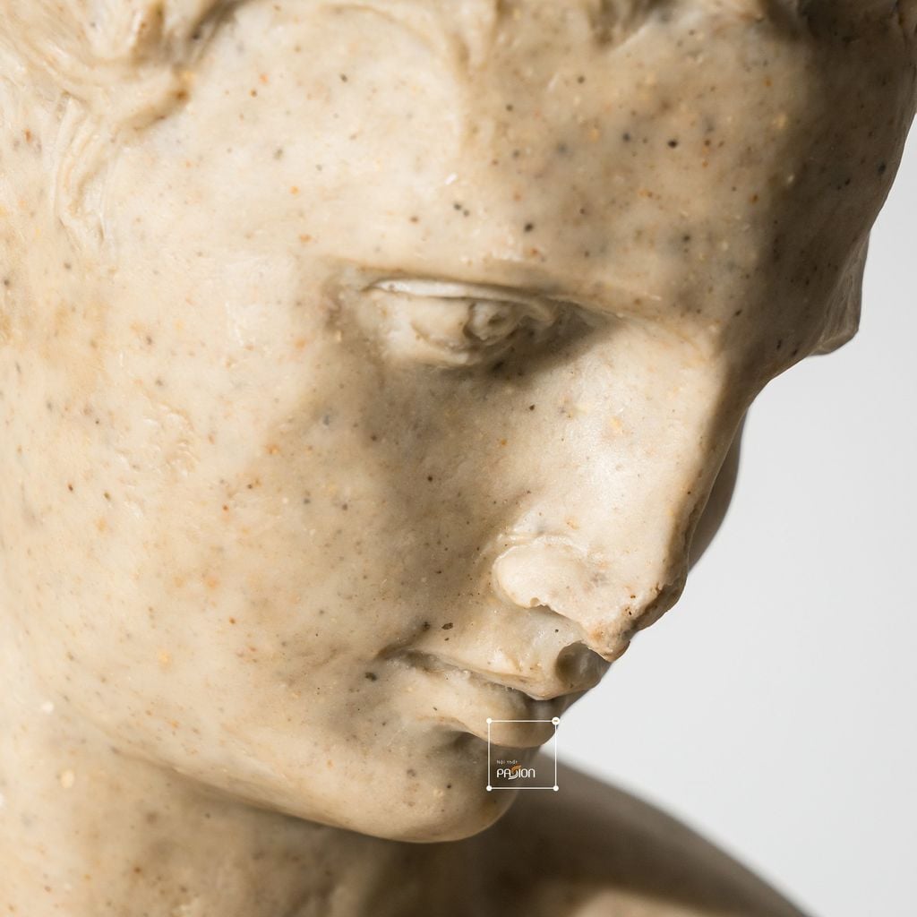 Tượng Điêu Khắc Hình Nam Bán Thân Vintage Kiểu Pháp