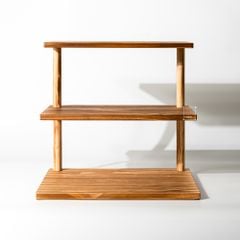 Khay Gỗ 3 Tầng Có Giá Đỡ Trang Trí Món Tráng Miệng Bàn Tiệc Đồ Dùng