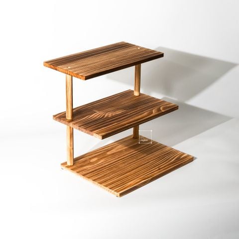 Khay Gỗ 3 Tầng Có Giá Đỡ Trang Trí Món Tráng Miệng Bàn Tiệc Đồ Dùng