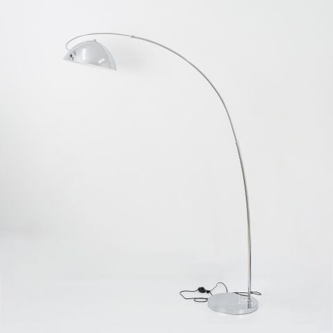 Đèn Sàn Vòng Cung Tròn Bắc Âu Trang Trí Sofa Bằng Kim Loại Ánh Sáng 3 Màu