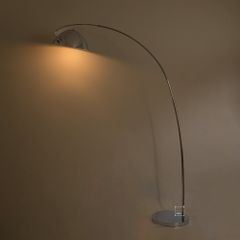 Đèn Sàn Vòng Cung Tròn Bắc Âu Trang Trí Sofa Bằng Kim Loại Ánh Sáng 3 Màu