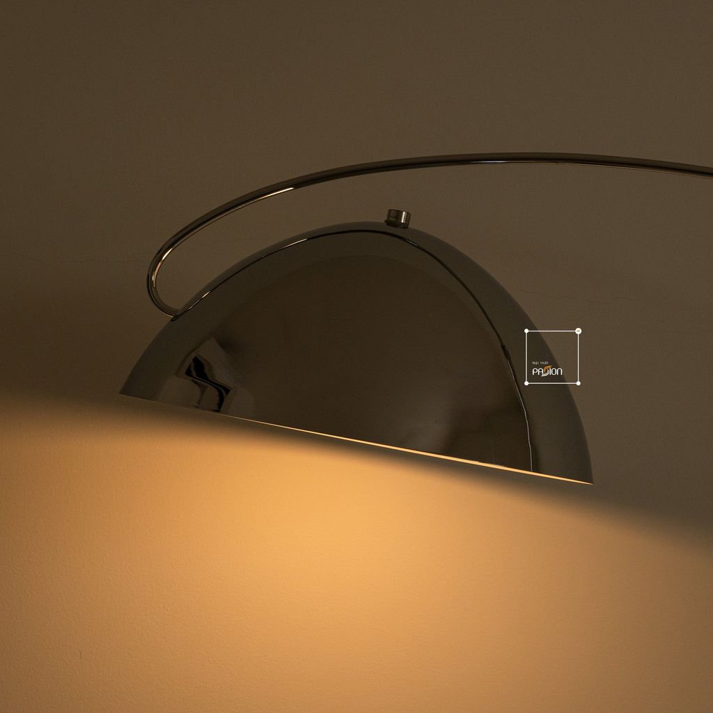 Đèn Sàn Vòng Cung Tròn Bắc Âu Trang Trí Sofa Bằng Kim Loại Ánh Sáng 3 Màu