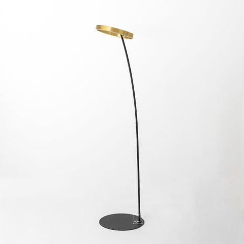 Đèn Sàn Thân Cong Decor Phòng Khách Chao Thanh Tròn Hiện Đại