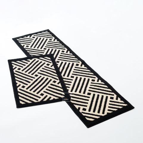 Thảm Bếp Polypropylene Thẩm Hút Hoa Văn Tối Giản