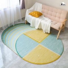 Thảm Nhung Trang Trí Hình Bầu Phong Cách Nội Thất Ý