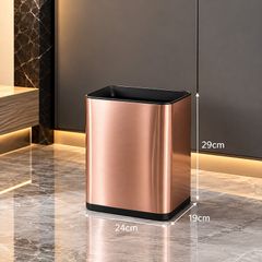 Thùng Rác Inox 2 Lớp Không Nắp Cho Khách Sạn
