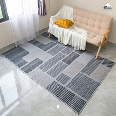 Thảm Nhung Nỉ Trang Trí Thảm Bali Nhung Hoa Văn Tối Giản