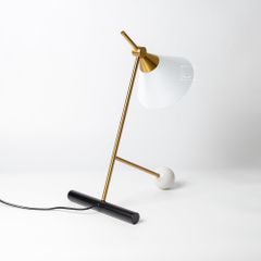 Đèn Bàn Decor Phòng Ngủ Chân Phối Đá Cẩm Thạch