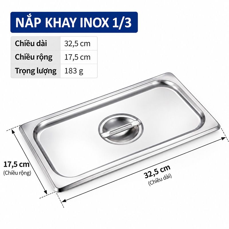 Khay Gastronorm Inox 304 Đựng Thực Phẩm Nhà Hàng Khách Sạn