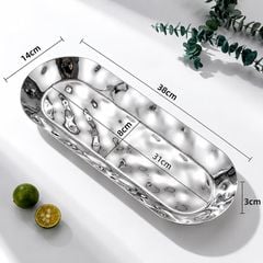 Khay Trưng Bày Thức Ăn Inox 304 Dập Nổi Cao Cấp