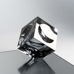 Khối Vuông Pha Lê Để Bàn Trang Trí