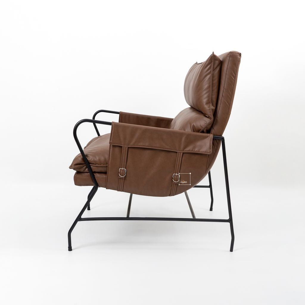 Ghế Armchair Da Chân Sắt
