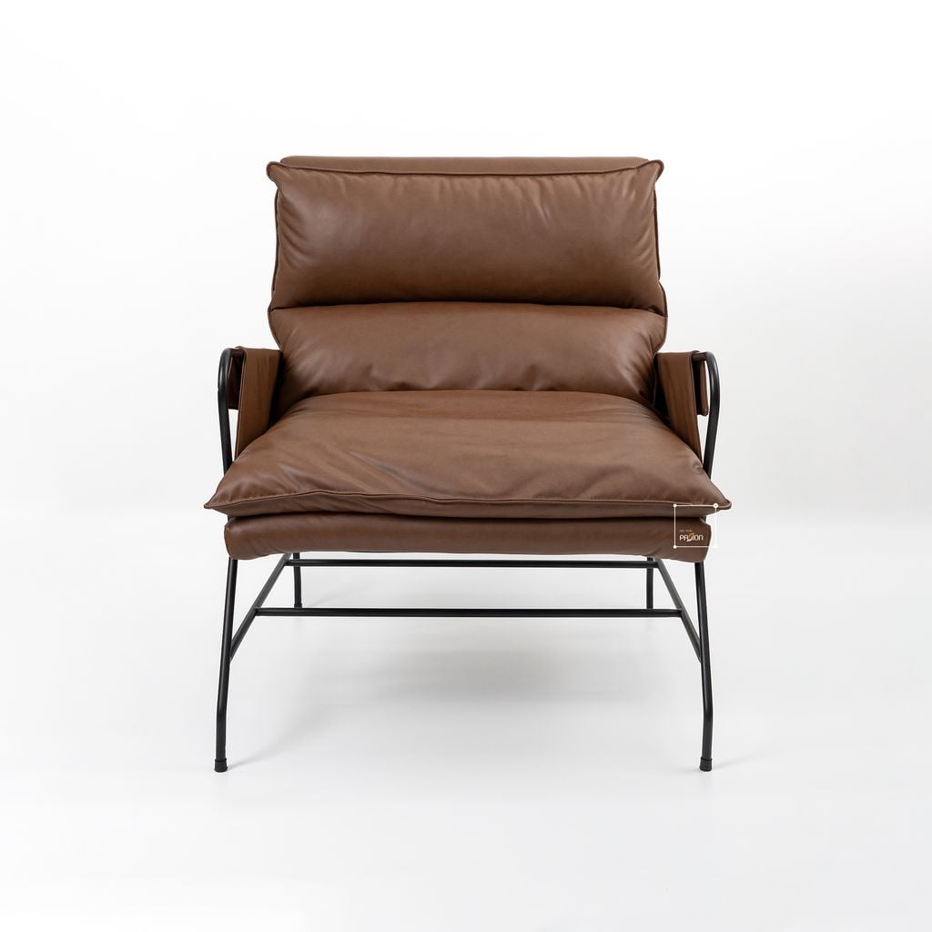 Ghế Armchair Da Chân Sắt