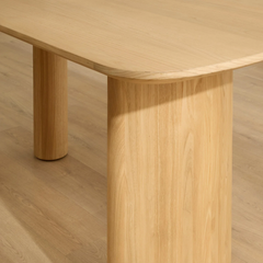 Bộ Bàn Ăn 4 Ghế Ăn Chân Trụ Phối Mây Willow