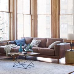Ghế Sofa Da Hiện Đại Tinh Tế Cognac