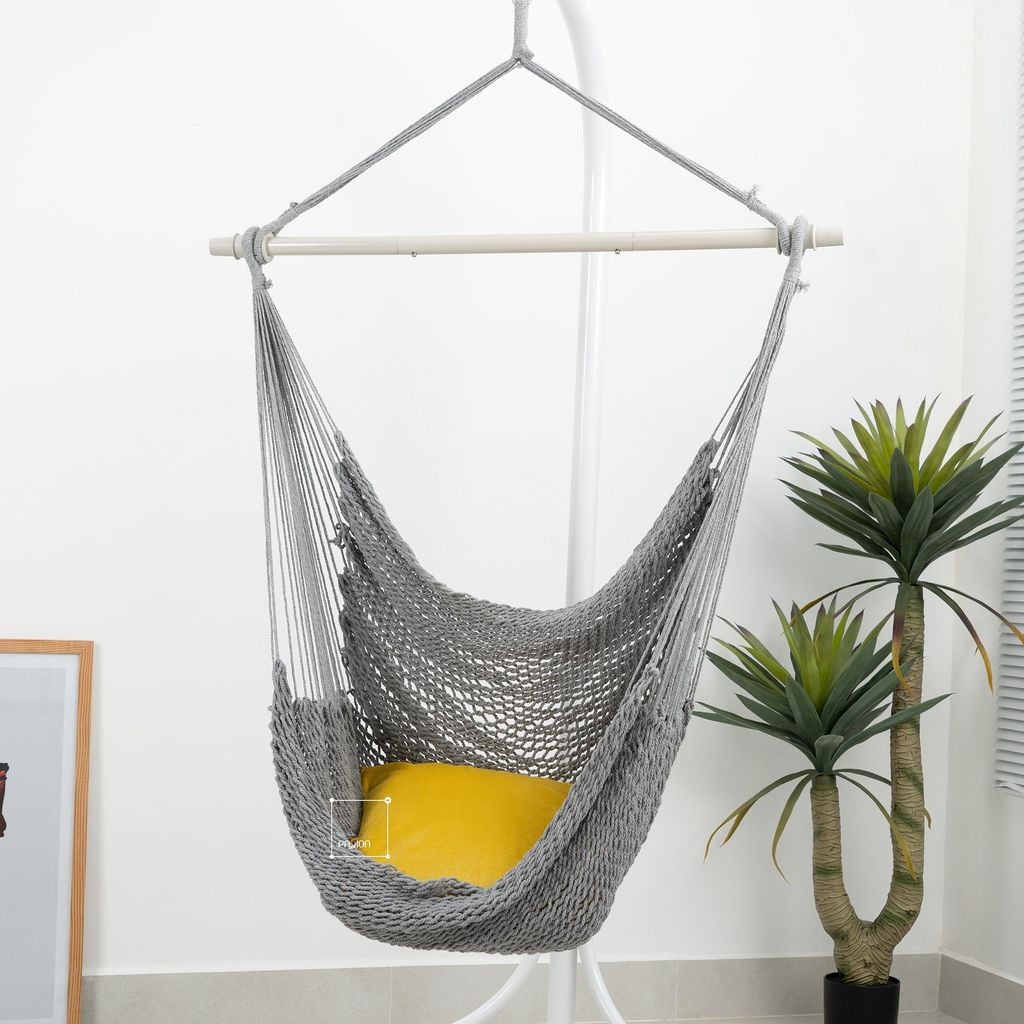 Ghế Võng Xích Đu Đan Lưới Dệt Sợi