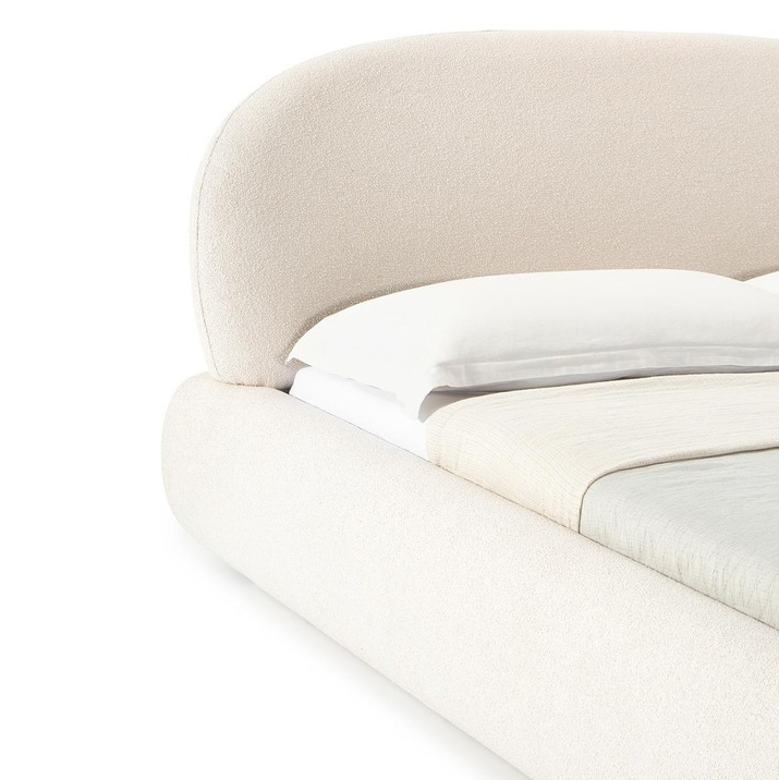 Giường Ngủ Hiện Đại Bo Cong Chân Gỗ Cloud